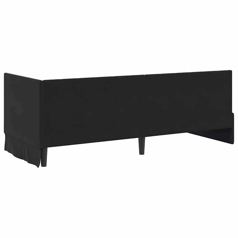 Casa si Gradina - Mobilier - Paturi si accesorii - Paturi - Cadru de pat coltar cu headboard Negru 80 x 200 cm Catifea - Infinity.ro