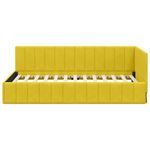 Casa si Gradina - Mobilier - Paturi si accesorii - Paturi - Cadru de pat coltar cu headboard Galben 100 x 200 cm Catifea - Infinity.ro