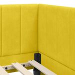 Casa si Gradina - Mobilier - Paturi si accesorii - Paturi - Cadru de pat coltar cu headboard Galben 100 x 200 cm Catifea - Infinity.ro