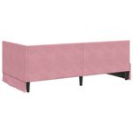 Casa si Gradina - Mobilier - Paturi si accesorii - Paturi - Cadru de pat coltar cu headboard Roz 100 x 200 cm Catifea - Infinity.ro