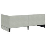 Casa si Gradina - Mobilier - Paturi si accesorii - Paturi - Cadru de pat coltar cu saltea Gri deschis 100 x 200 cm Catifea - Infinity.ro