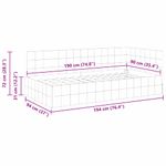 Casa si Gradina - Mobilier - Paturi si accesorii - Paturi - Cadru de pat coltar cu headboard Crem 90 x 190 cm Catifea - Infinity.ro