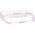 Casa si Gradina - Mobilier - Paturi si accesorii - Paturi - Cadru de pat coltar cu headboard Galben 90 x 190 cm Catifea - Infinity.ro
