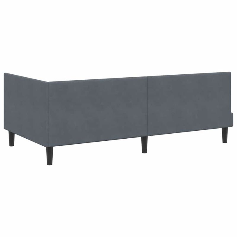 Casa si Gradina - Mobilier - Paturi si accesorii - Paturi - Cadru de pat coltar Gri inchis 100 x 200 cm Catifea - Infinity.ro