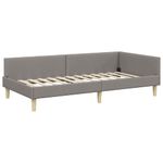 Casa si Gradina - Mobilier - Paturi si accesorii - Paturi - Cadru de pat coltar Altele cu headboard Gri taupe 90 x 190 cm - Infinity.ro