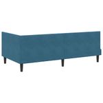 Casa si Gradina - Mobilier - Paturi si accesorii - Paturi - Cadru de pat coltar cu headboard albastru 90 x 200 cm Catifea - Infinity.ro