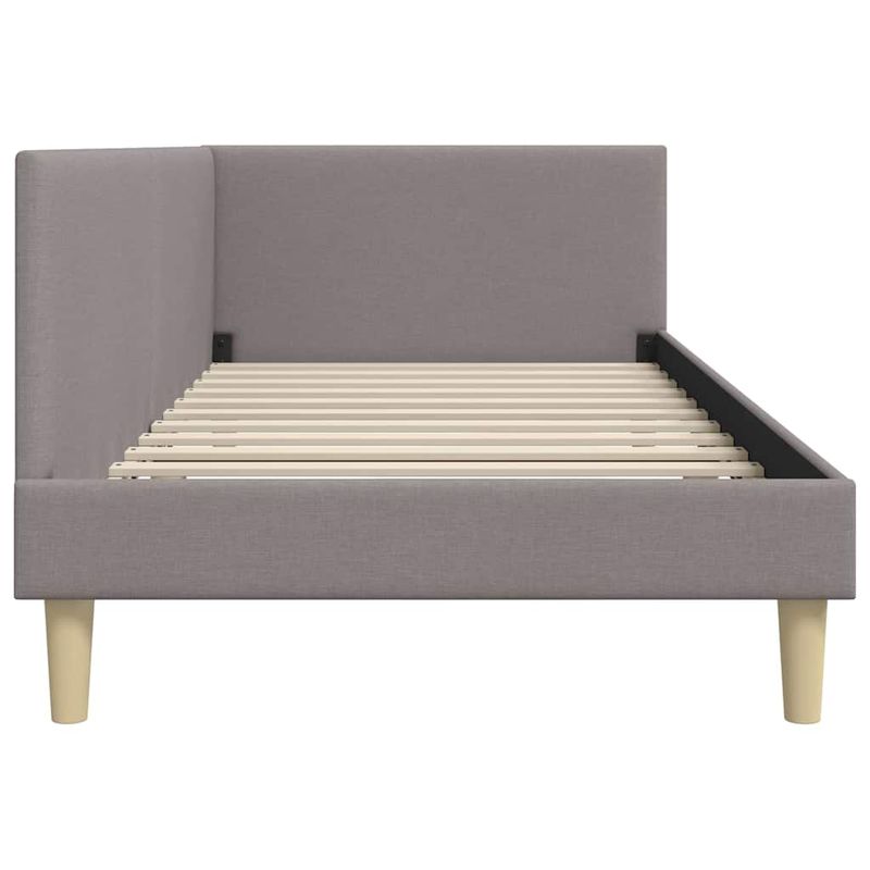 Casa si Gradina - Mobilier - Paturi si accesorii - Paturi - Cadru de pat coltar Altele cu headboard Gri taupe 100 x 200 cm - Infinity.ro