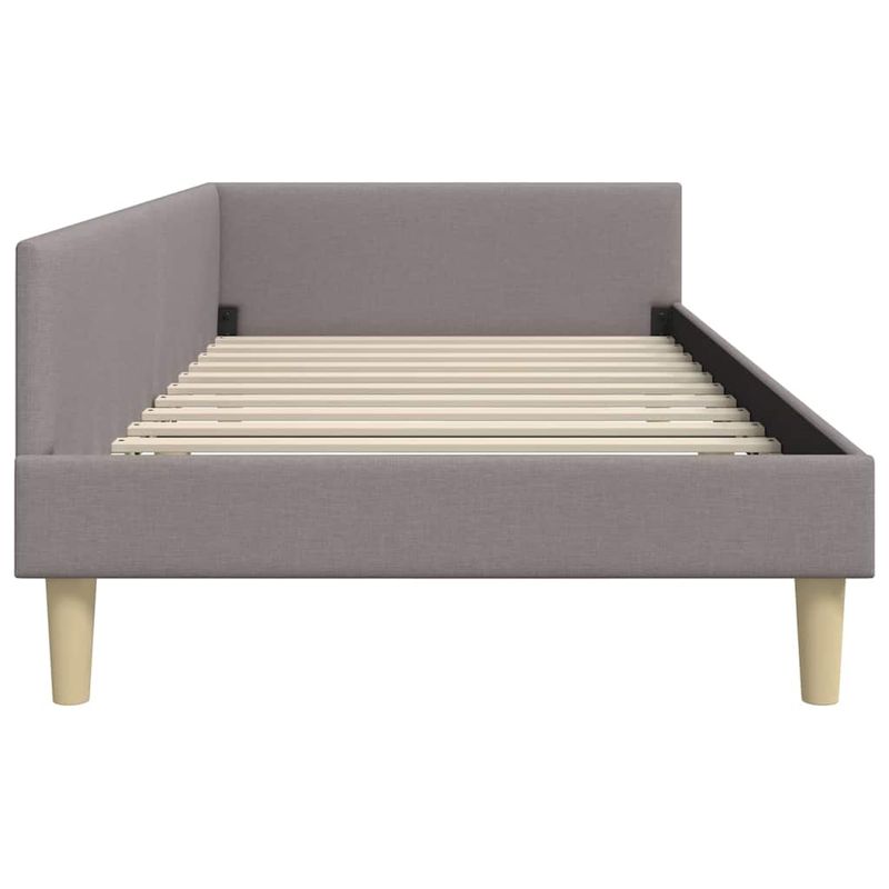 Casa si Gradina - Mobilier - Paturi si accesorii - Paturi - Cadru de pat coltar Altele cu headboard Gri taupe 90 x 190 cm - Infinity.ro