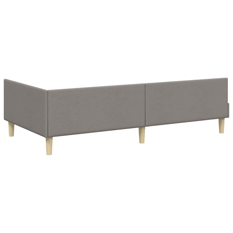 Casa si Gradina - Mobilier - Paturi si accesorii - Paturi - Cadru de pat coltar Altele cu headboard Gri taupe 90 x 190 cm - Infinity.ro