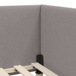 Casa si Gradina - Mobilier - Paturi si accesorii - Paturi - Cadru de pat coltar Altele cu headboard Gri taupe 100 x 200 cm - Infinity.ro
