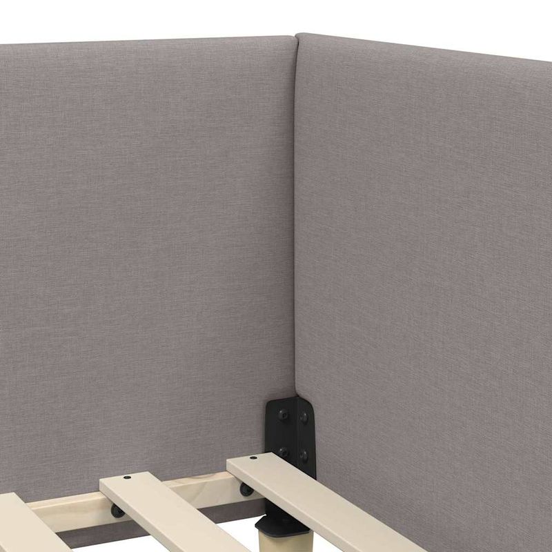 Casa si Gradina - Mobilier - Paturi si accesorii - Paturi - Cadru de pat coltar Altele cu headboard Gri taupe 100 x 200 cm - Infinity.ro