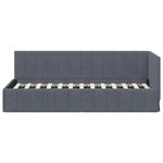 Casa si Gradina - Mobilier - Paturi si accesorii - Paturi - Cadru de pat coltar cu headboard Gri inchis 80 x 200 cm Catifea - Infinity.ro