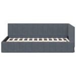 Casa si Gradina - Mobilier - Paturi si accesorii - Paturi - Cadru de pat coltar cu headboard Gri inchis 90 x 200 cm Catifea - Infinity.ro