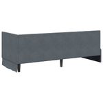 Casa si Gradina - Mobilier - Paturi si accesorii - Paturi - Cadru de pat coltar cu headboard Gri inchis 80 x 200 cm Catifea - Infinity.ro