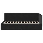Casa si Gradina - Mobilier - Paturi si accesorii - Paturi - Cadru de pat coltar cu headboard Negru 90 x 190 cm Catifea - Infinity.ro