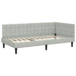 Casa si Gradina - Mobilier - Paturi si accesorii - Paturi - Cadru de pat coltar Gri deschis 100 x 200 cm Catifea - Infinity.ro