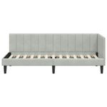 Casa si Gradina - Mobilier - Paturi si accesorii - Paturi - Cadru de pat coltar Gri deschis 80 x 200 cm Catifea - Infinity.ro