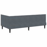 Casa si Gradina - Mobilier - Paturi si accesorii - Paturi - Cadru de pat coltar cu headboard Gri inchis 90 x 190 cm Catifea - Infinity.ro