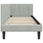 Casa si Gradina - Mobilier - Paturi si accesorii - Paturi - Cadru de pat coltar Gri deschis 80 x 200 cm Catifea - Infinity.ro