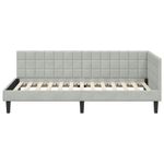 Casa si Gradina - Mobilier - Paturi si accesorii - Paturi - Cadru de pat coltar Gri deschis 100 x 200 cm Catifea - Infinity.ro