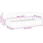 Casa si Gradina - Mobilier - Paturi si accesorii - Paturi - Cadru de pat coltar cu headboard Crem 90 x 190 cm Catifea - Infinity.ro