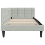 Casa si Gradina - Mobilier - Paturi si accesorii - Paturi - Cadru de pat coltar Gri deschis 100 x 200 cm Catifea - Infinity.ro