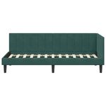 Casa si Gradina - Mobilier - Paturi si accesorii - Paturi - Cadru de pat coltar Verde inchis 80 x 200 cm Catifea - Infinity.ro