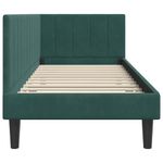 Casa si Gradina - Mobilier - Paturi si accesorii - Paturi - Cadru de pat coltar Verde inchis 80 x 200 cm Catifea - Infinity.ro