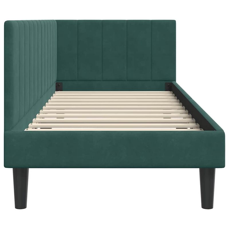 Casa si Gradina - Mobilier - Paturi si accesorii - Paturi - Cadru de pat coltar Verde inchis 80 x 200 cm Catifea - Infinity.ro