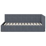 Casa si Gradina - Mobilier - Paturi si accesorii - Paturi - Cadru de pat coltar cu headboard Gri inchis 90 x 200 cm Catifea - Infinity.ro