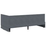 Casa si Gradina - Mobilier - Paturi si accesorii - Paturi - Cadru de pat coltar cu headboard Gri inchis 90 x 200 cm Catifea - Infinity.ro