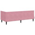 Casa si Gradina - Mobilier - Paturi si accesorii - Paturi - Cadru de pat coltar cu headboard Roz 80 x 200 cm Catifea - Infinity.ro
