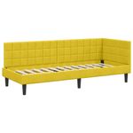 Casa si Gradina - Mobilier - Paturi si accesorii - Paturi - Cadru de pat coltar cu headboard Galben 80 x 200 cm Catifea - Infinity.ro