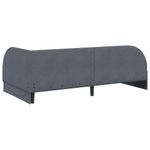 Casa si Gradina - Mobilier - Paturi si accesorii - Paturi - Cadru de pat coltar cu headboard Gri inchis 90 x 200 cm Catifea - Infinity.ro