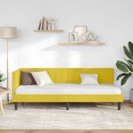 Casa si Gradina - Mobilier - Paturi si accesorii - Paturi - Cadru de pat coltar cu headboard Galben 80 x 200 cm Catifea - Infinity.ro