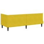 Casa si Gradina - Mobilier - Paturi si accesorii - Paturi - Cadru de pat coltar cu headboard Galben 80 x 200 cm Catifea - Infinity.ro
