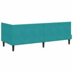 Casa si Gradina - Mobilier - Paturi si accesorii - Paturi - Cadru de pat coltar cu headboard Turcoaz 80 x 200 cm Catifea - Infinity.ro