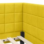Casa si Gradina - Mobilier - Paturi si accesorii - Paturi - Cadru de pat coltar cu headboard Galben 80 x 200 cm Catifea - Infinity.ro
