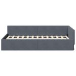 Casa si Gradina - Mobilier - Paturi si accesorii - Paturi - Cadru de pat coltar Altele cu headboard Gri inchis 90 x 200 cm - Infinity.ro