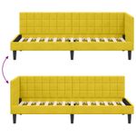 Casa si Gradina - Mobilier - Paturi si accesorii - Paturi - Cadru de pat coltar cu headboard Galben 80 x 200 cm Catifea - Infinity.ro