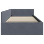 Casa si Gradina - Mobilier - Paturi si accesorii - Paturi - Cadru de pat coltar Altele cu headboard Gri inchis 90 x 200 cm - Infinity.ro