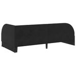 Casa si Gradina - Mobilier - Paturi si accesorii - Paturi - Cadru de pat coltar cu headboard Negru 80 x 200 cm Catifea - Infinity.ro