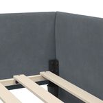 Casa si Gradina - Mobilier - Paturi si accesorii - Paturi - Cadru de pat coltar Altele cu headboard Gri inchis 90 x 200 cm - Infinity.ro