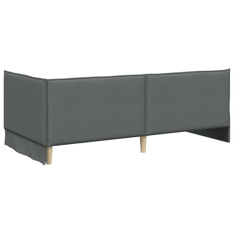 Casa si Gradina - Mobilier - Paturi si accesorii - Paturi - Cadru de pat coltar Gri inchis 90 x 200 cm tesatura - Infinity.ro