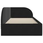 Casa si Gradina - Mobilier - Paturi si accesorii - Paturi - Cadru de pat coltar cu headboard Negru 90 x 200 cm Catifea - Infinity.ro