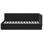 Casa si Gradina - Mobilier - Paturi si accesorii - Paturi - Cadru de pat coltar cu headboard Negru 100 x 200 cm Catifea - Infinity.ro