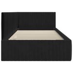 Casa si Gradina - Mobilier - Paturi si accesorii - Paturi - Cadru de pat coltar cu headboard Negru 100 x 200 cm Catifea - Infinity.ro