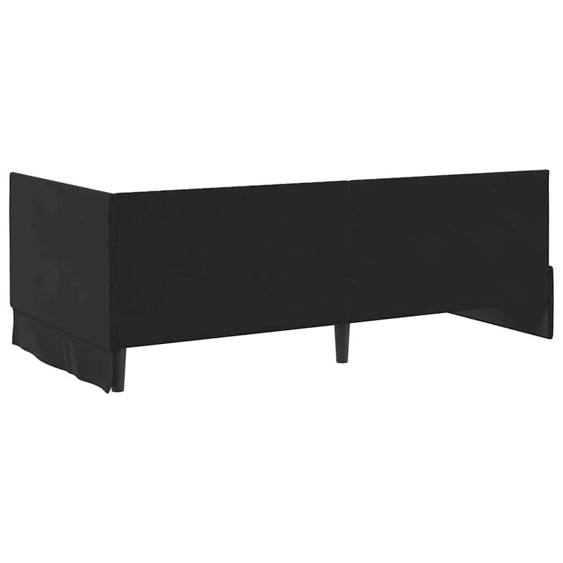Casa si Gradina - Mobilier - Paturi si accesorii - Paturi - Cadru de pat coltar cu headboard Negru 100 x 200 cm Catifea - Infinity.ro