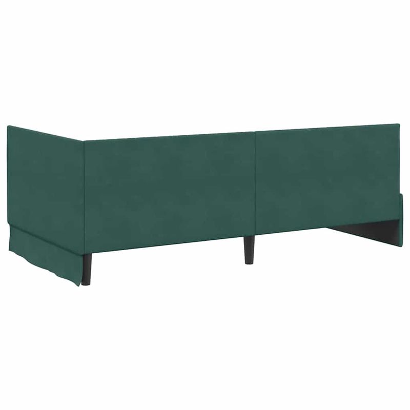 Casa si Gradina - Mobilier - Paturi si accesorii - Paturi - Cadru de pat coltar Verde inchis 100 x 200 cm Catifea - Infinity.ro