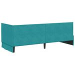 Casa si Gradina - Mobilier - Paturi si accesorii - Paturi - Cadru de pat coltar cu headboard Turcoaz 80 x 200 cm Catifea - Infinity.ro